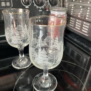 Vintage holiday glasses